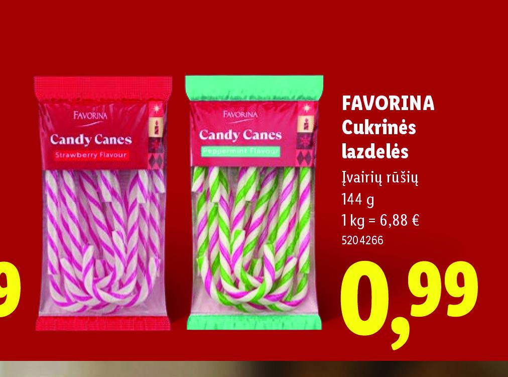 FAVORINA Cukrinės lazdelės, 144 g