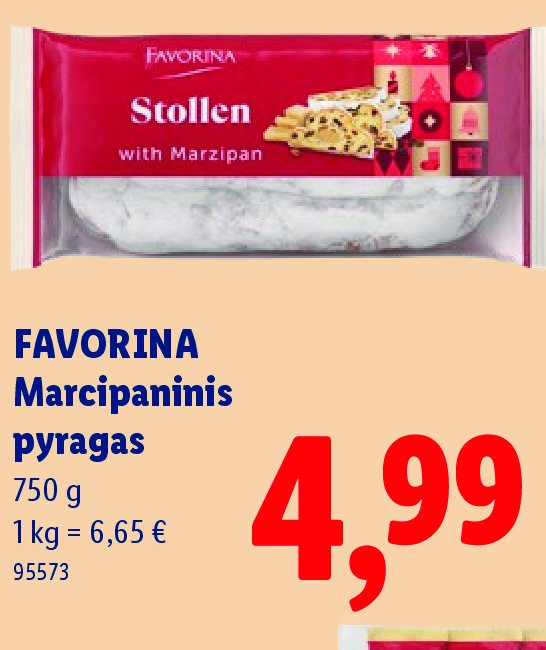 FAVORINA Marcipaninis pyragas, 750 g