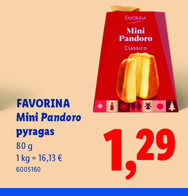 FAVORINA Mini Pandoro pyragas, 80 g