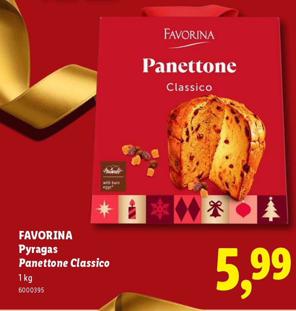 FAVORINA Pyragas Panettone Classico, 1 kg