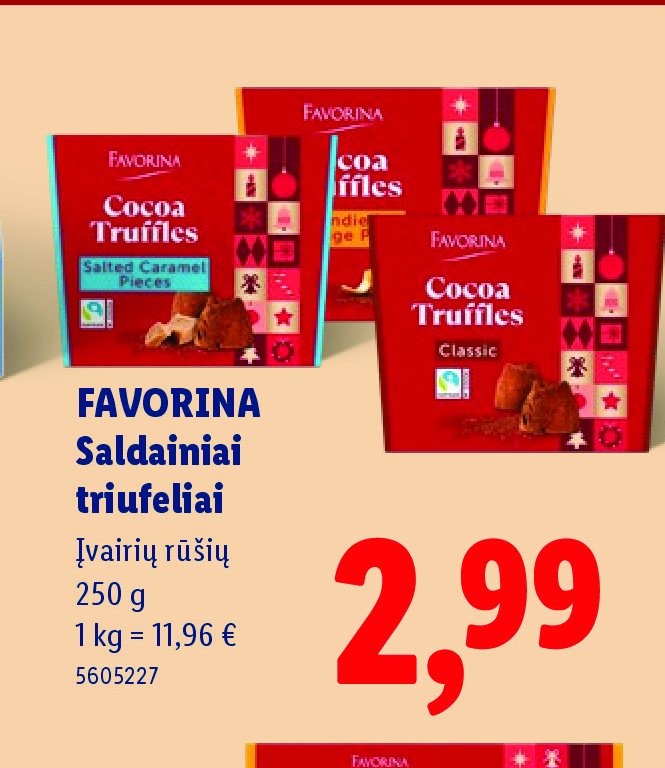 FAVORINA Saldainiai triufeliai, 250 g