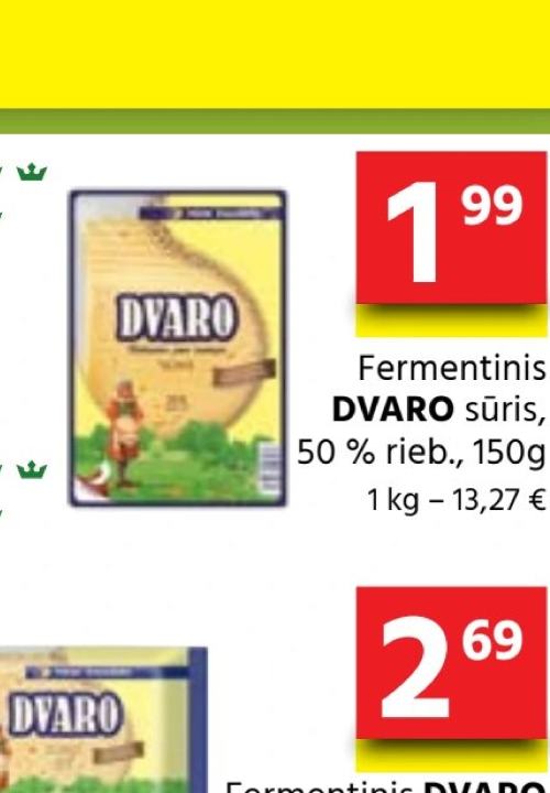 Fermentinis DVARO sūris, 150 g