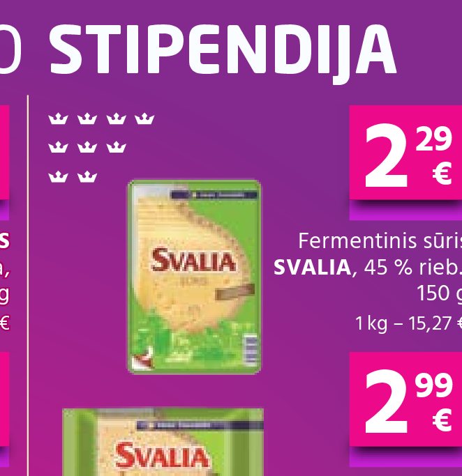 Fermentinis sūris SVALIA, 150 g