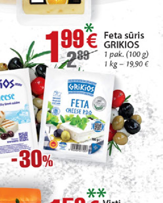 Feta sūris GRIKIOS, 100 g