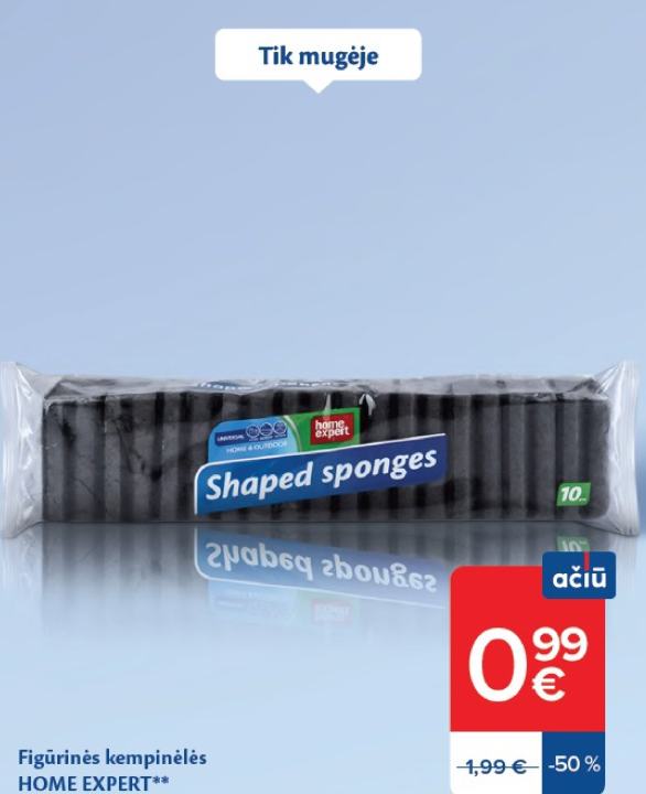Figūrinės kempinėlės HOME EXPERT, 1 pak.