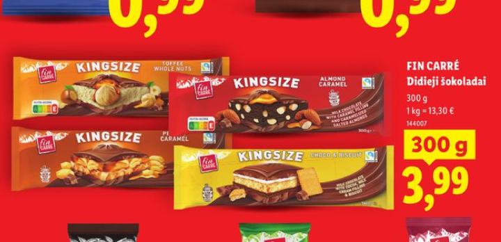 FIN CARRÉ Didieji šokoladai, 300 g