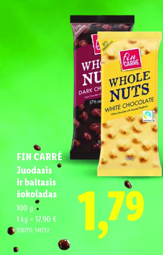 FIN CARRÉ Juodasis ir baltasis šokoladas, 100 g