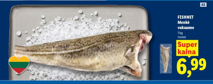 FISHNET Menkė vakuume, 1 kg