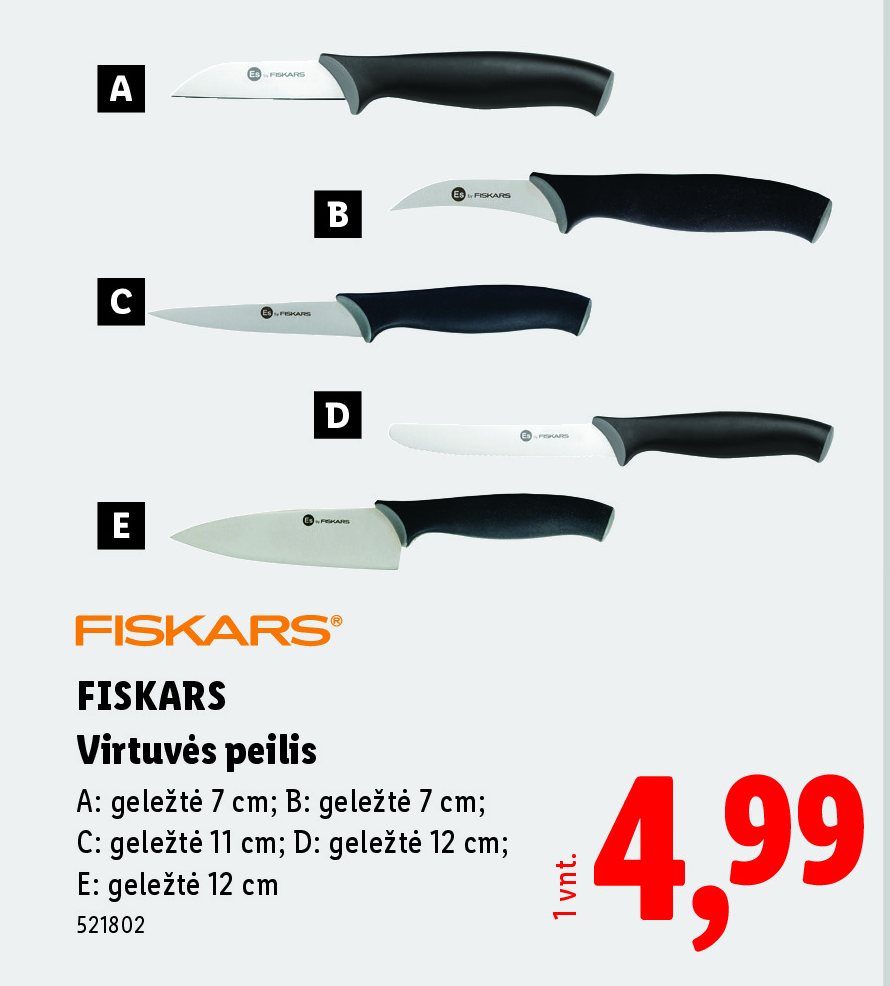 FISKARS Virtuvės peilis, 1 vnt