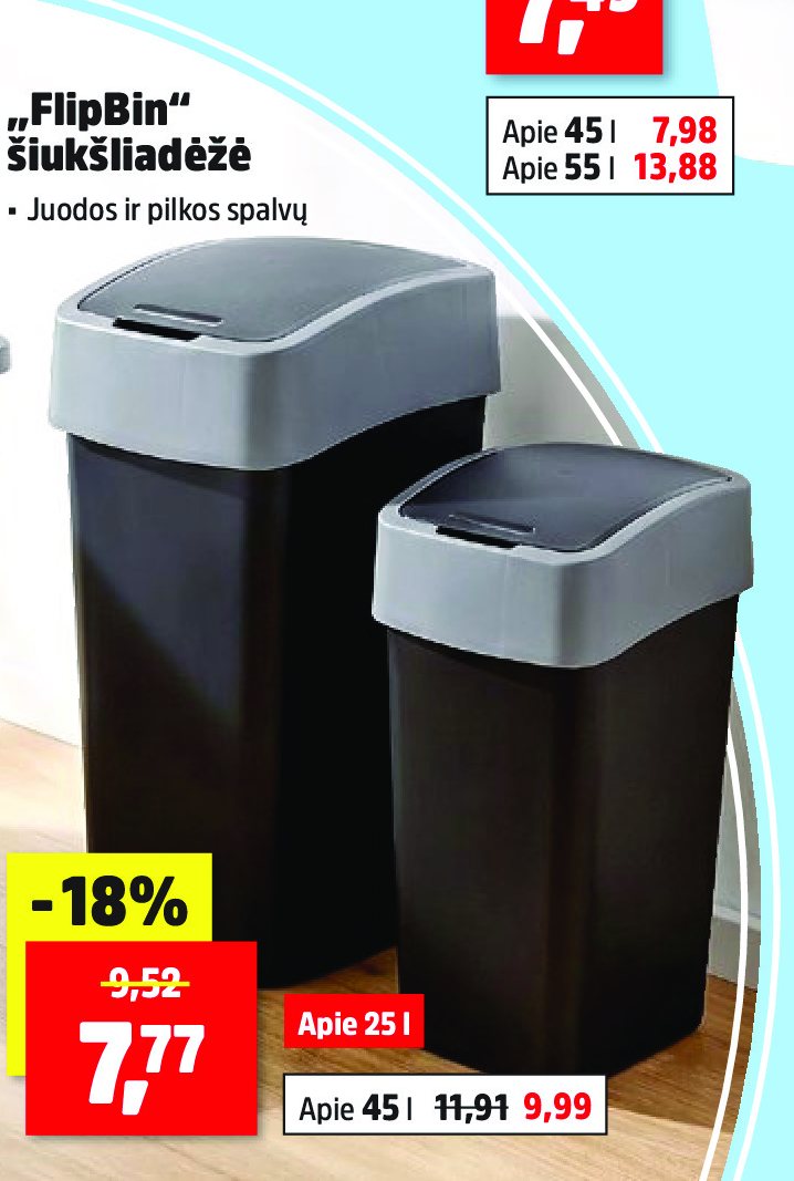 „FlipBin“ šiukšliadėžė, 25 l