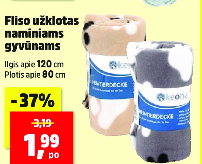 Fliso užklotas naminiams gyvūnams, 120 cm