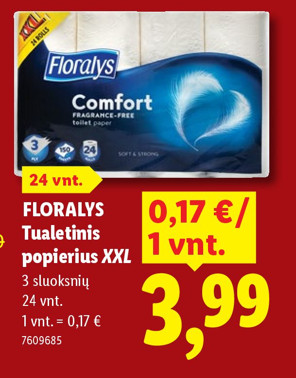 FLORALYS Tualetinis popierius XXL, 24 vnt
