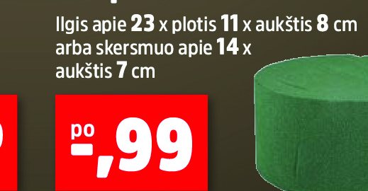 Floristinė kempinė, 8 cm