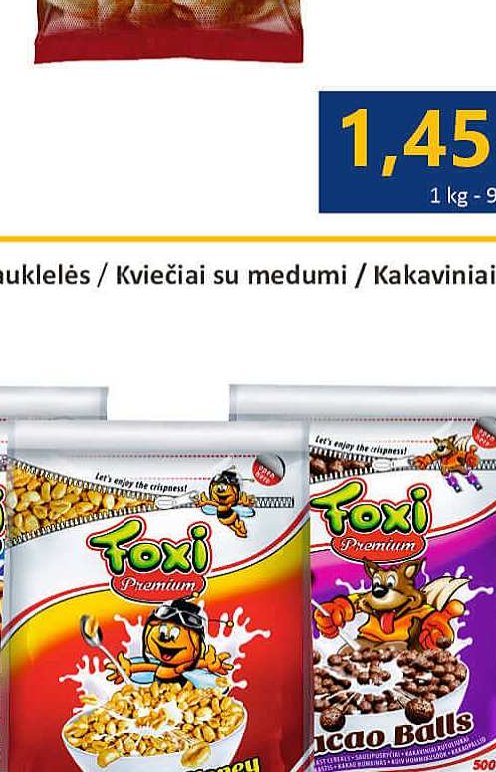 FOXI Kviečiai su medumi, 500 g