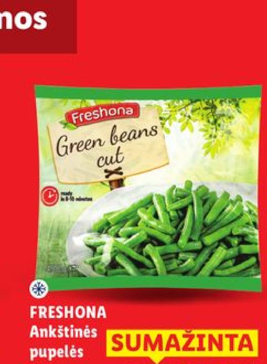 FRESHONA Ankštinės pupelės, 450 g