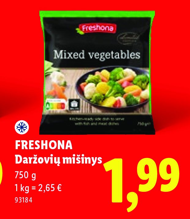 FRESHONA Daržovių mišinys, 750 g