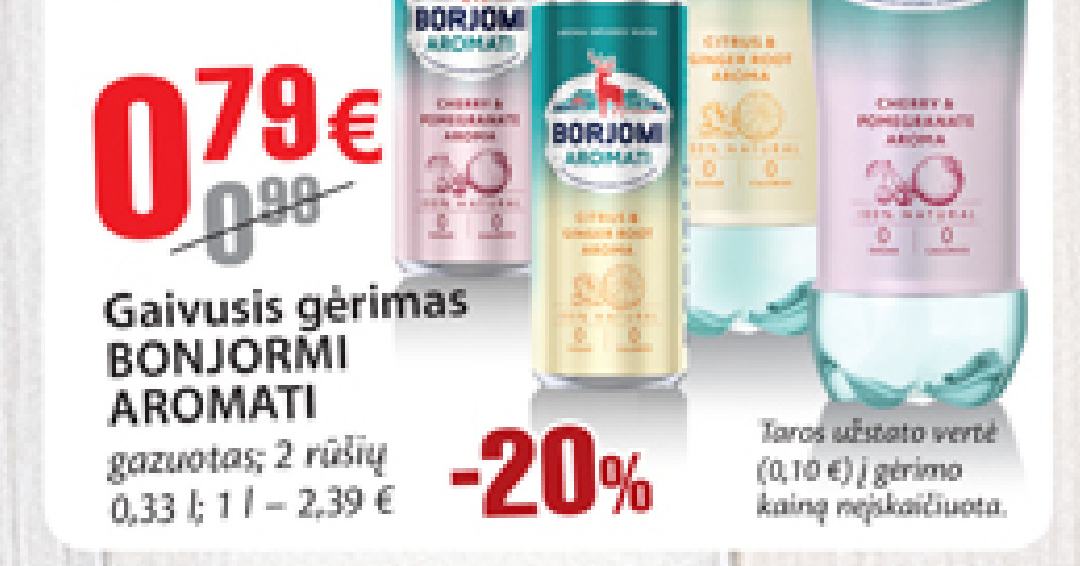 Gaivusis gėrimas BONJORMI AROMATI, 0.33 l