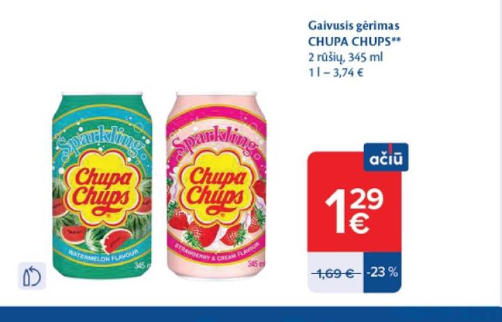 Gaivusis gėrimas CHUPA CHUPS, 345 ml