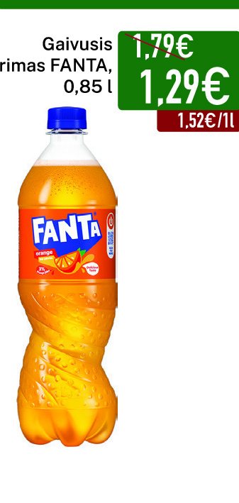 Gaivusis gėrimas FANTA, 0.85 l