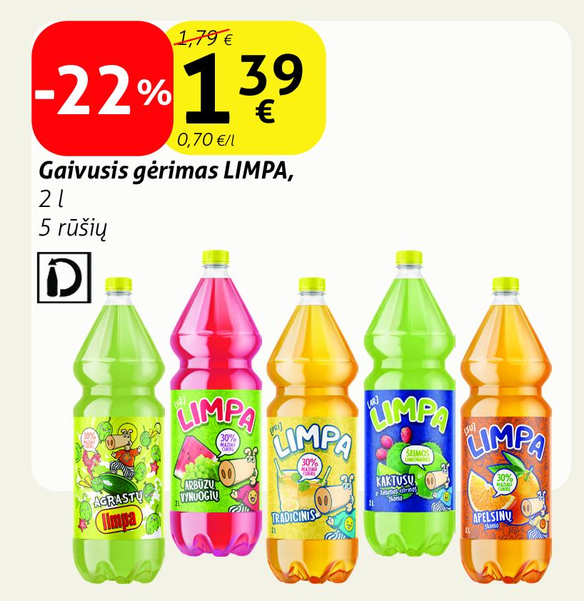 Gaivusis gėrimas LIMPA, 2 l