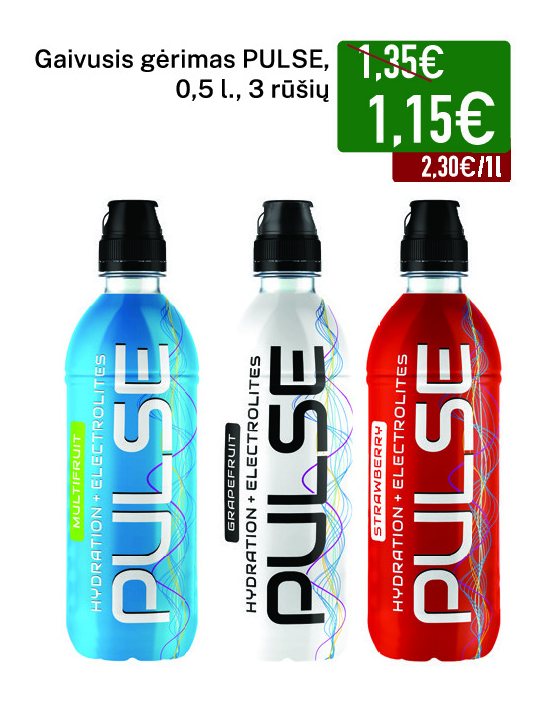 Gaivusis gėrimas PULSE, 0.5 l