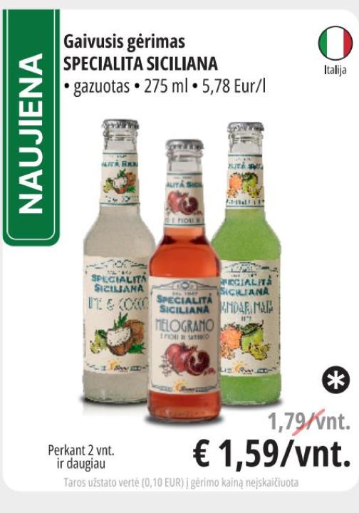 Gaivusis gėrimas SPECIALITA SICILIANA, 275 ml