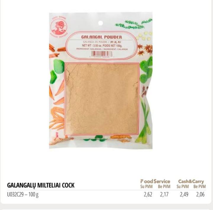 GALANGALŲ MILTELIAI COCK, 100 g
