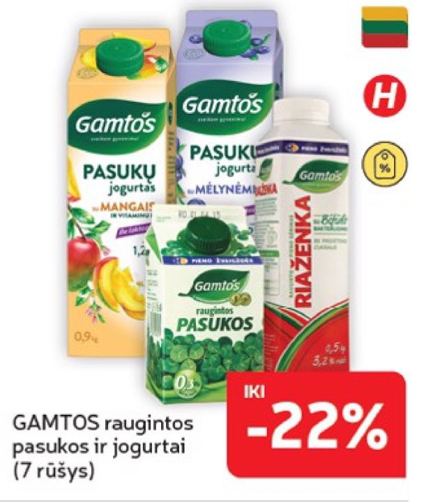 GAMTOS raugintos pasukos ir jogurtai
