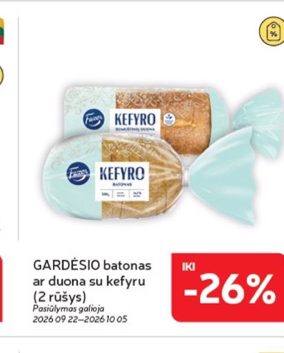 GARDĖSIO batonas ar duona su kefyru