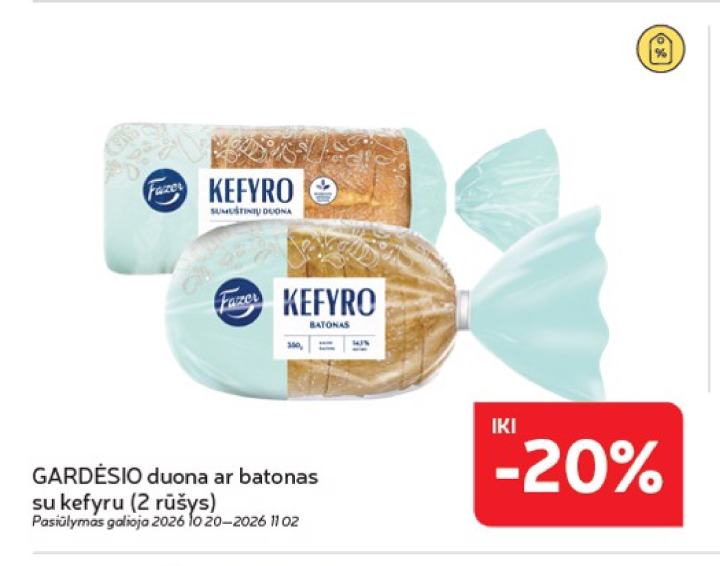 GARDĖSIO duona ar batonas su kefyru