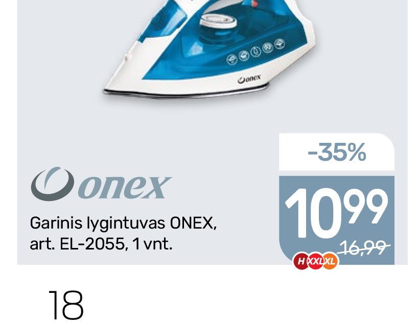 Garinis lygintuvas ONEX, 1 vnt