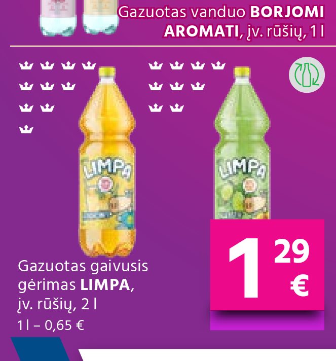 Gazuo tas gaivusis gėrimas LIMPA, 2 l