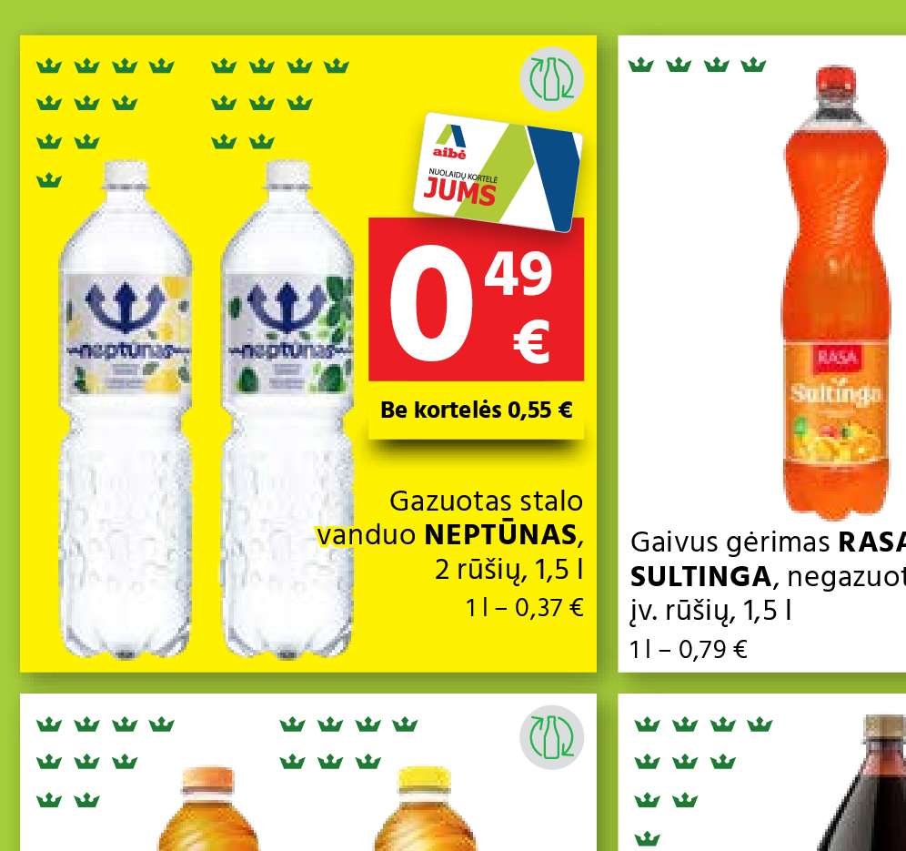 Gazuo tas stalo vanduo NEPTŪNAS, 1.5 l