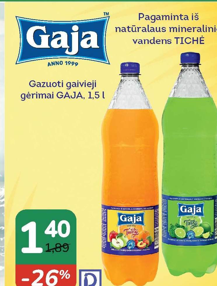 Gazuo ti gaivieji gėrimai GAJA, 1.5 l