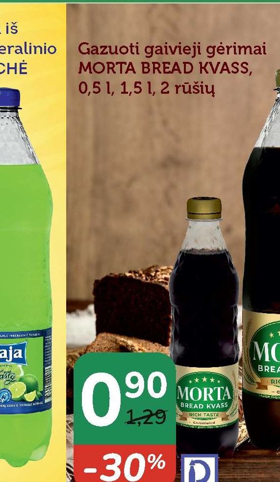 Gazuo ti gaivieji gėrimai MORTA BREAD KVASS, 0.5 l