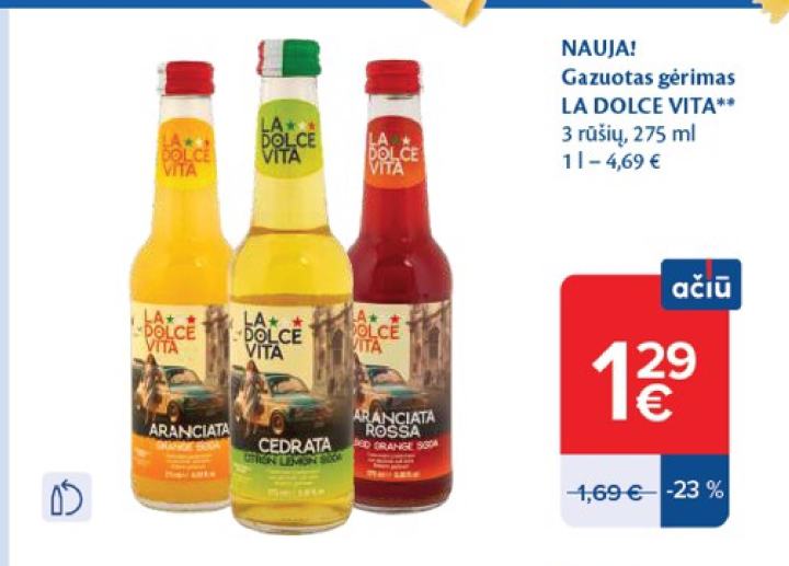 Gazuotas gėrimas LA DOLCE VITA, 275 ml