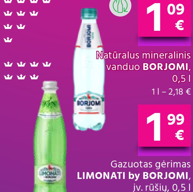 Gazuotas gėrimas LIMONATI by BORJOMI, 0.5 l