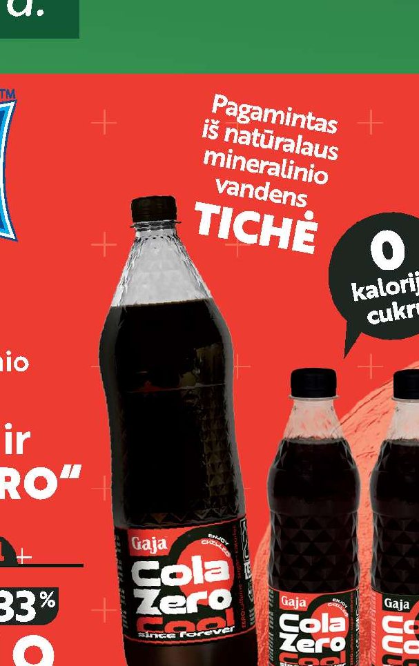 Gazuotas kolos skonio gaivusis gėrimas „Gaja COLA ir „Gaja COLA ZERO“, 1.5 l