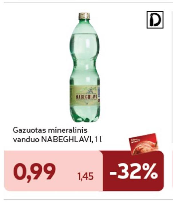 Gazuotas mineralinis vanduo NABEGHLAWI, 1 l