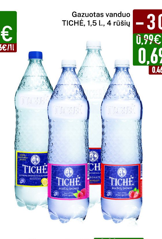 Gazuotas vanduo TICHĖ, 1.5 l