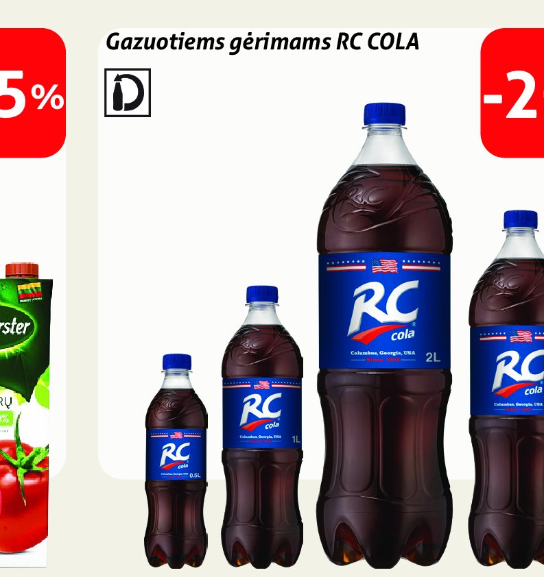Gazuotiems gėrimams RC COLA