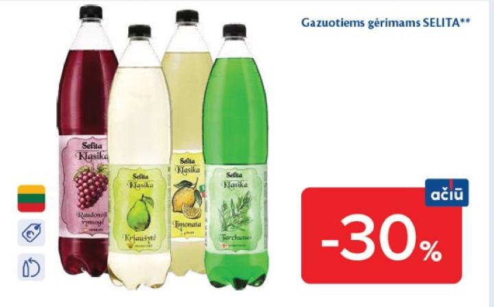 Gazuotiems gėrimams SELITA