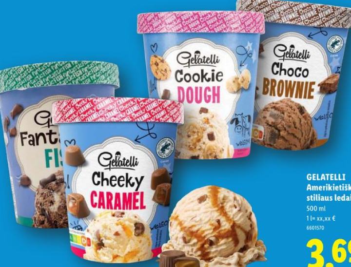 GELATELLI Amerikietiško stiliaus ledai, 500 ml