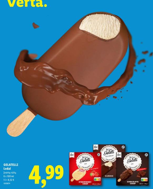 GELATELLI Ledai, 6 x 100 ml