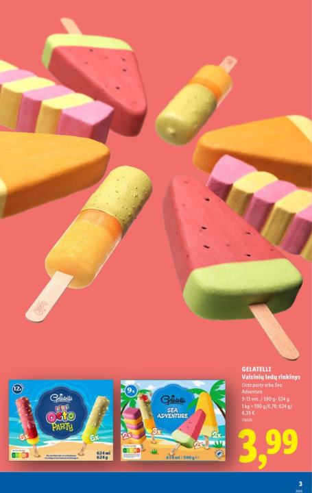 GELATELLI Vaisinių ledų rinkinys, 12 vnt