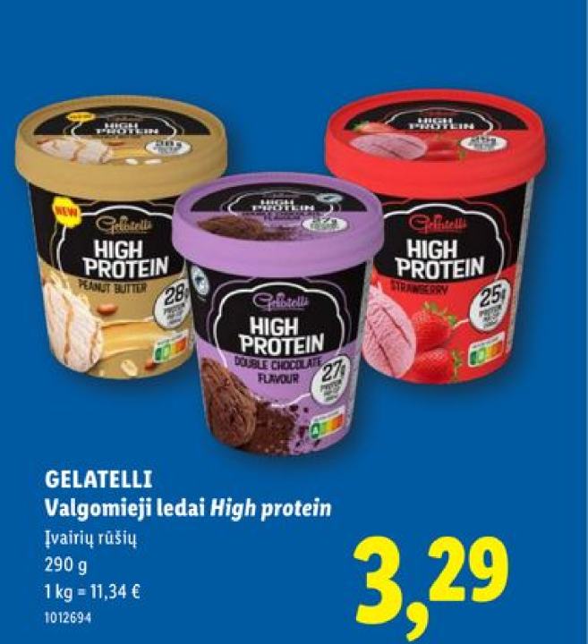 GELATELLI Valgomieji ledai High protein, 290 g