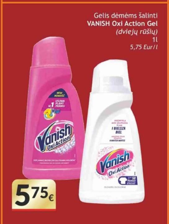 Gelis dėmėms šalinti VANISH Oxi Action Gel, 1 l