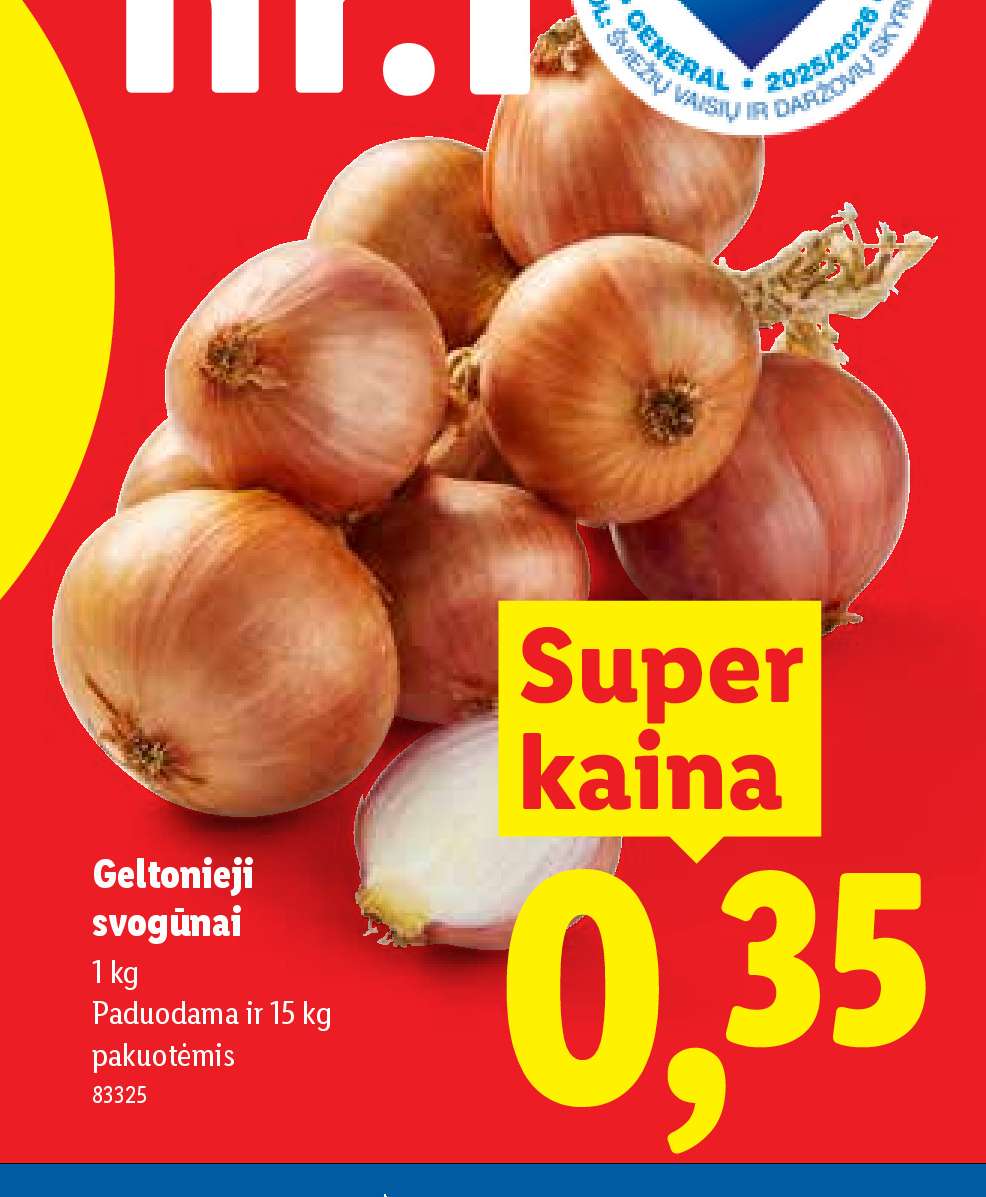 Geltonieji svogūnai, 1 kg