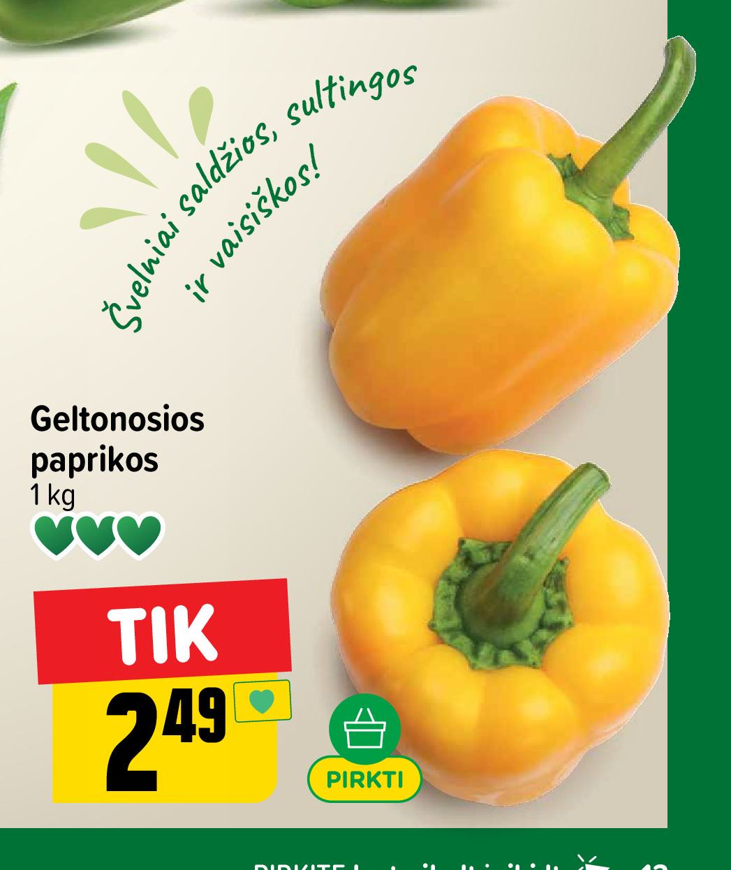 Geltonosios paprikos, 1 kg