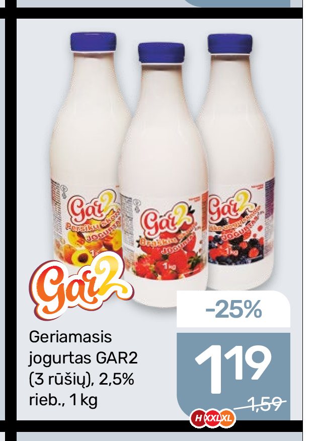 Geriamasis jogurtas GAR2, 1 kg